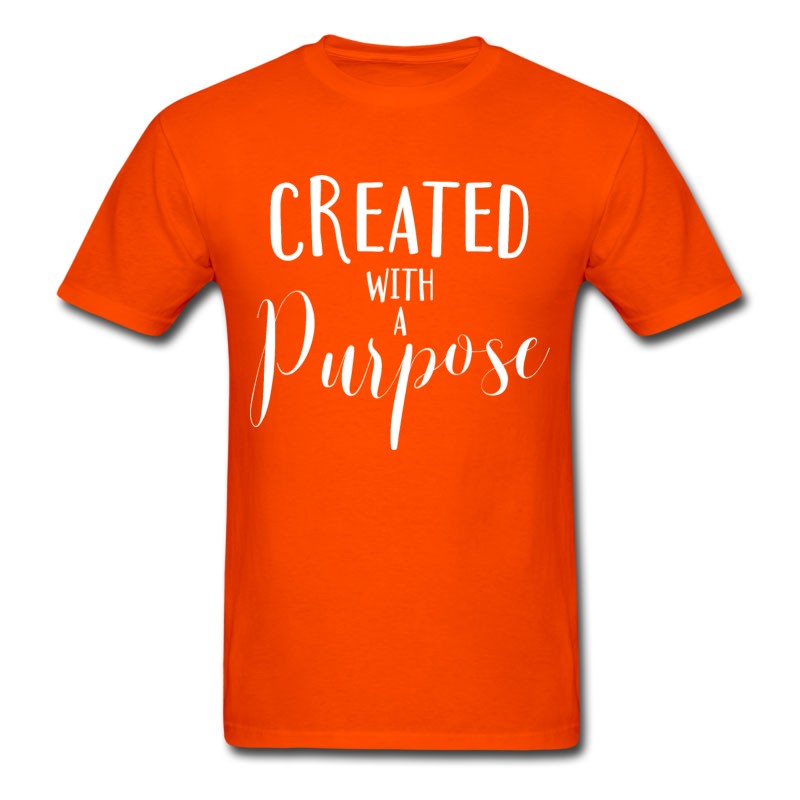 Men's Created With A Purpose - Christian Design T-Shirt