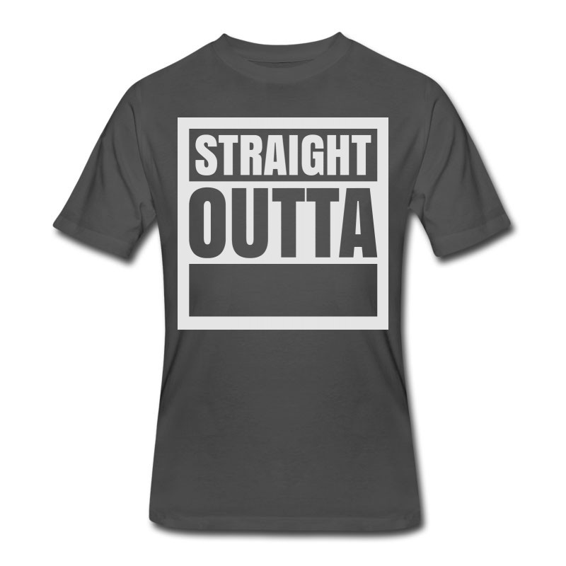 Men's "Custom" Straight Outta (1 Color) T-Shirt