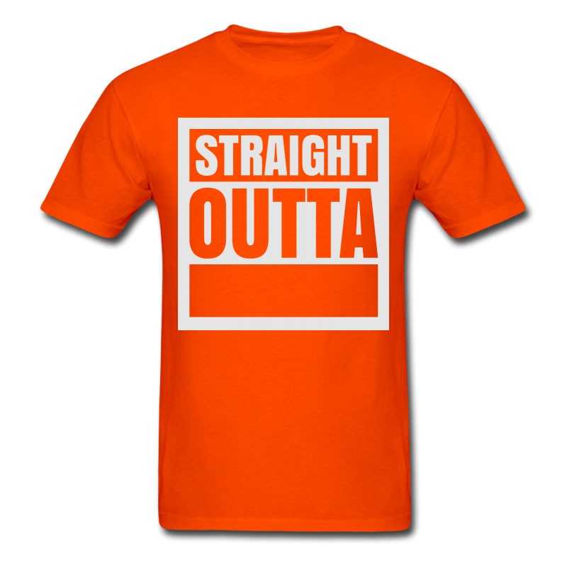 Men's "Custom" Straight Outta (1 Color) T-Shirt