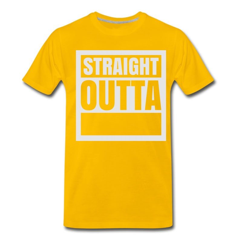 Men's "Custom" Straight Outta (1 Color) T-Shirt