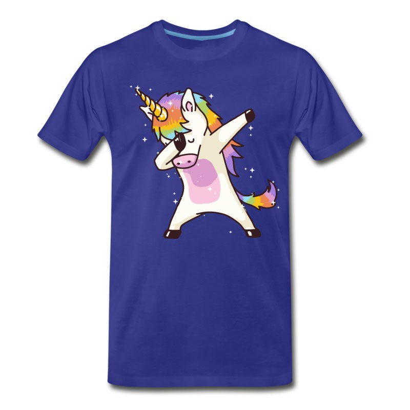 Men's Dabbing Unicorn Shirt Dab Hip Hop Funny Magic T Sh T-Shirt