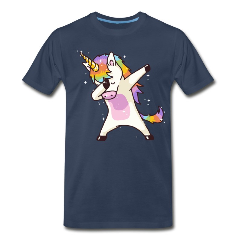 Men's Dabbing Unicorn Shirt Dab Hip Hop Funny Magic T Sh T-Shirt