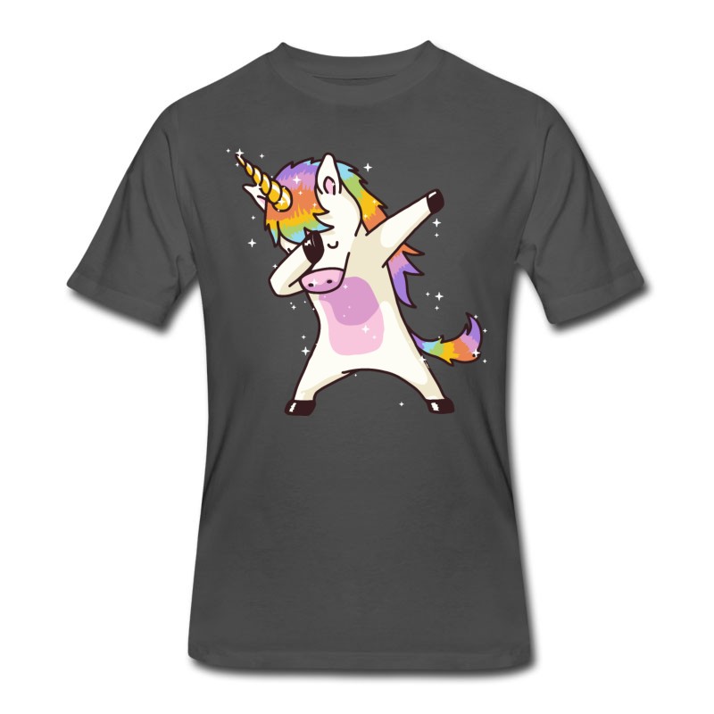 Men's Dabbing Unicorn Shirt Dab Hip Hop Funny Magic T Sh T-Shirt