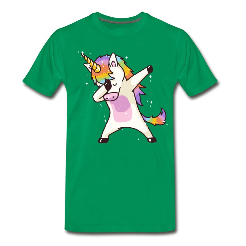 Men's Dabbing Unicorn Shirt Dab Hip Hop Funny Magic T Sh T-Shirt