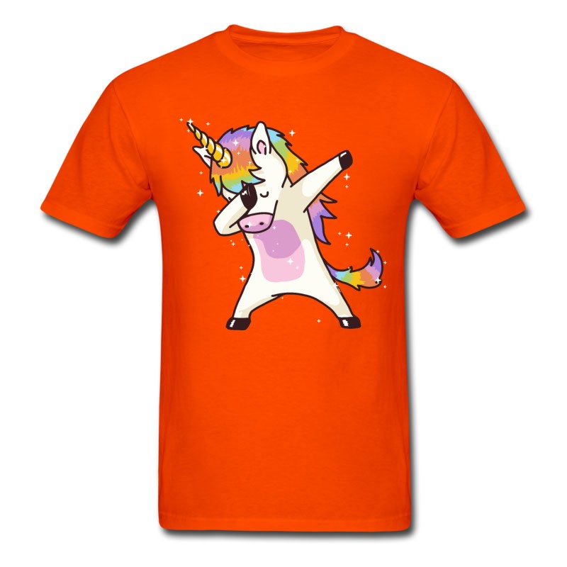 Men's Dabbing Unicorn Shirt Dab Hip Hop Funny Magic T Sh T-Shirt