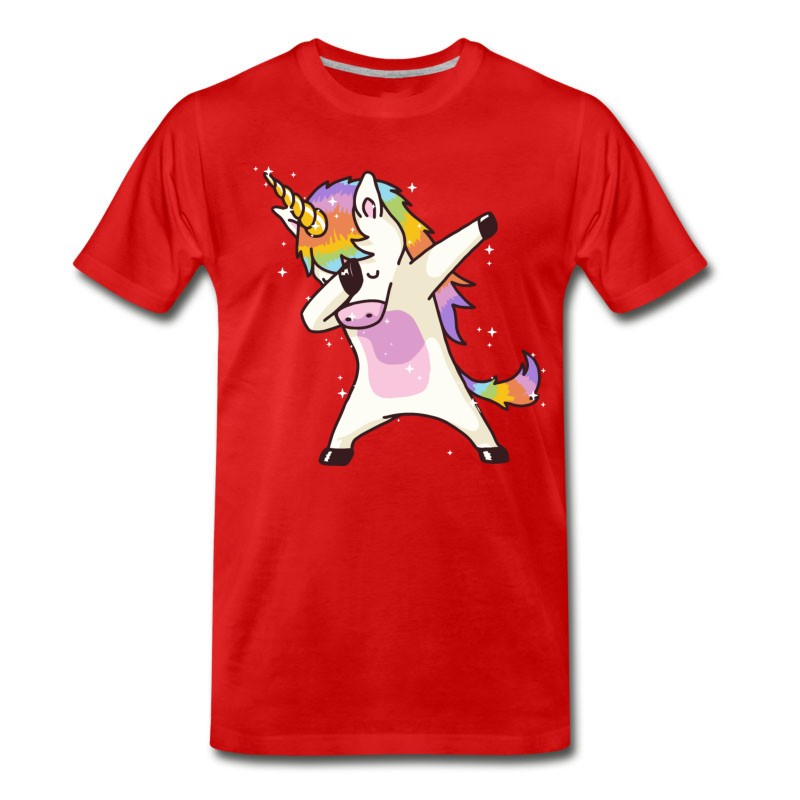 Men's Dabbing Unicorn Shirt Dab Hip Hop Funny Magic T Sh T-Shirt