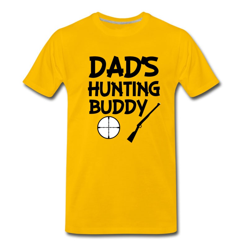 Men's Dad's Hunting Buddy Funny Baby Boy Shirt T-Shirt