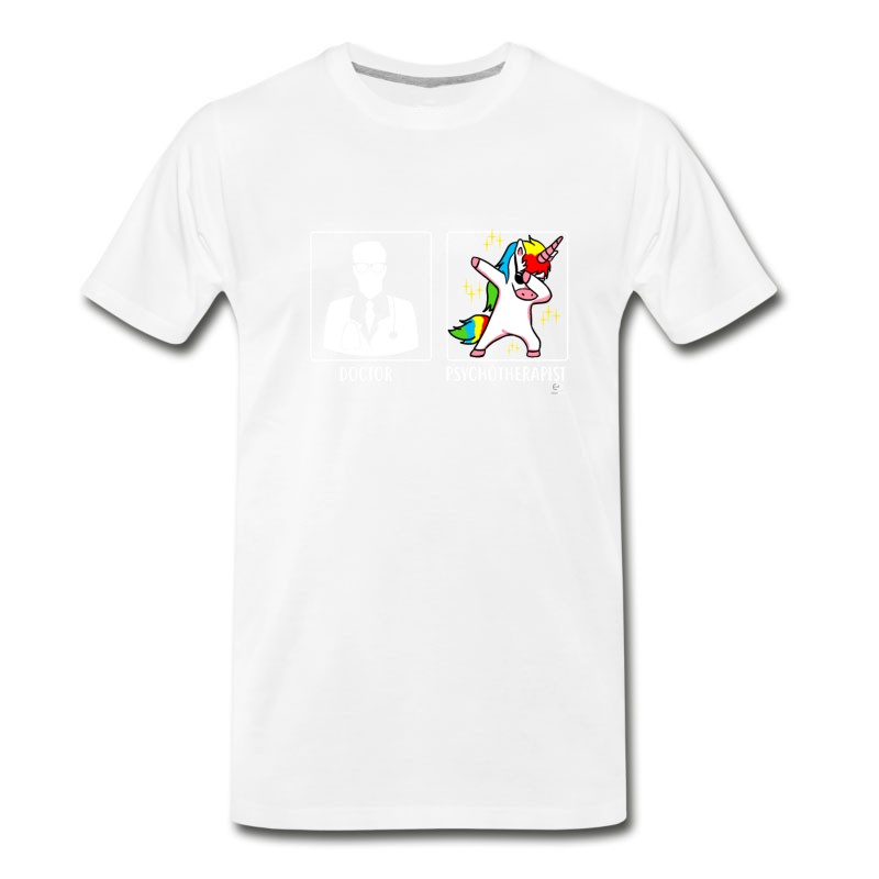 Men's Doctor Psychotherapist Unicorn Gift T-Shirt