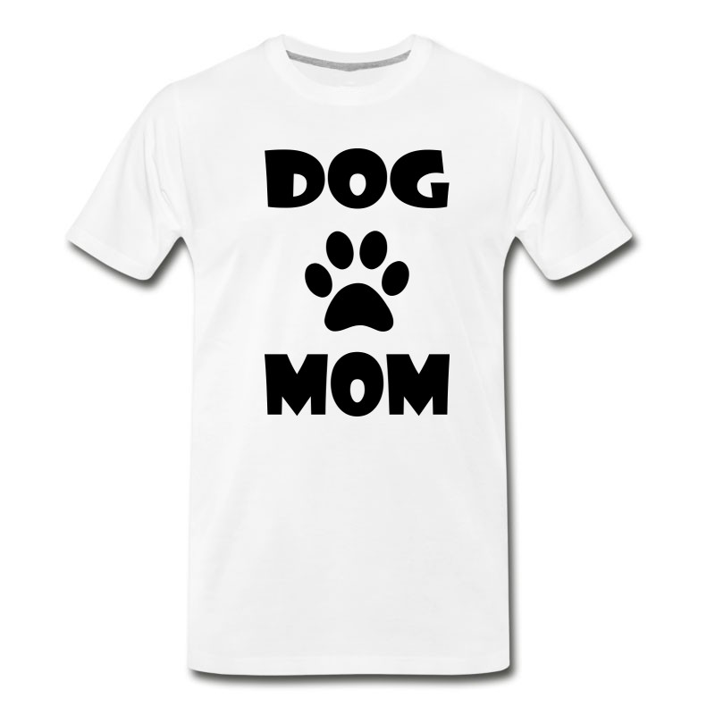 Men's DOG MOM WITH PAW PRINT T-Shirt