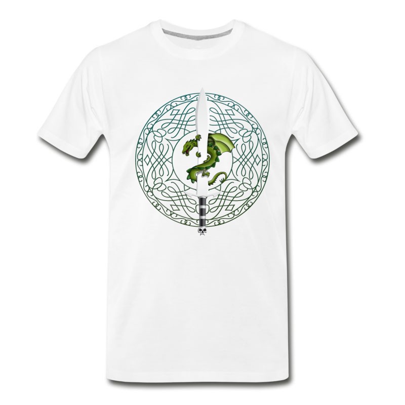 Men's Dragon_sword_and_viking_tribal_a T-Shirt