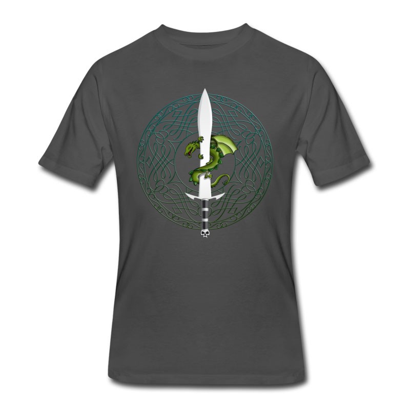 Men's Dragon_sword_and_viking_tribal_a T-Shirt