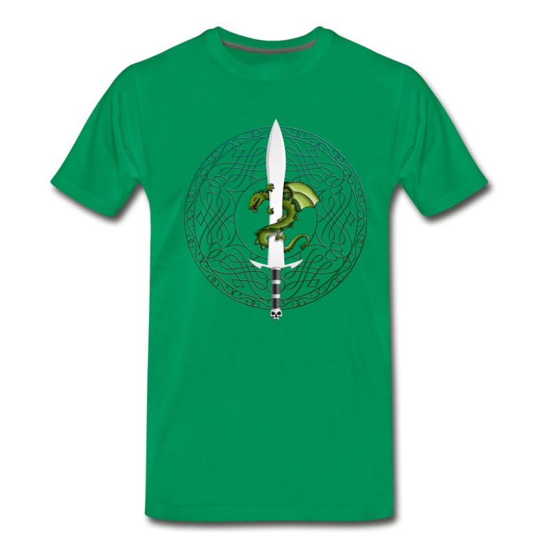 Men's Dragon_sword_and_viking_tribal_a T-Shirt