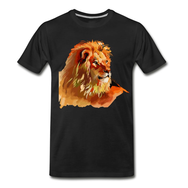 Men's Drawn_lion_art T-Shirt