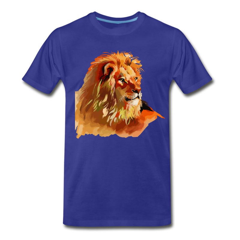 Men's Drawn_lion_art T-Shirt