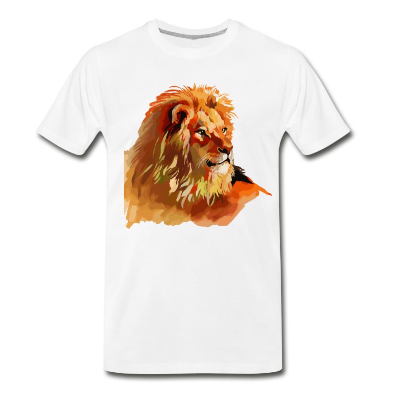 Men's Drawn_lion_art T-Shirt