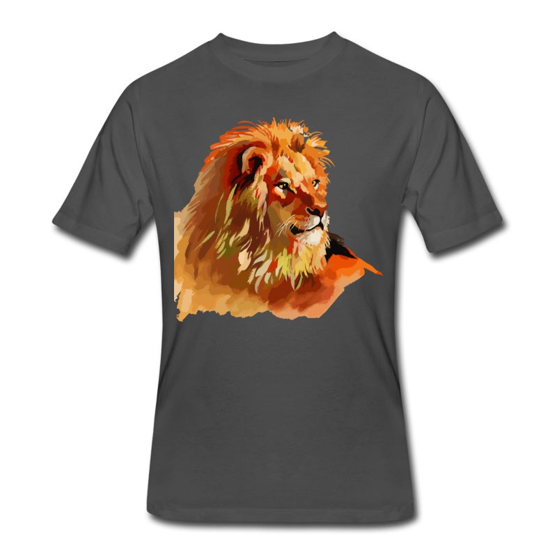 Men's Drawn_lion_art T-Shirt