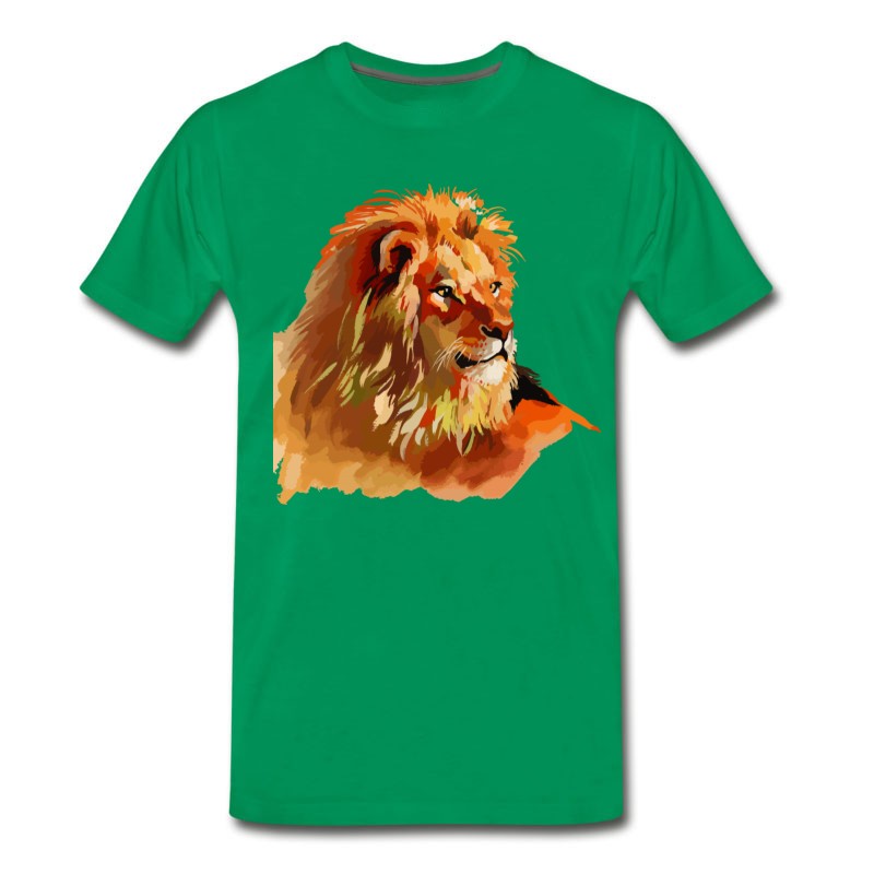 Men's Drawn_lion_art T-Shirt