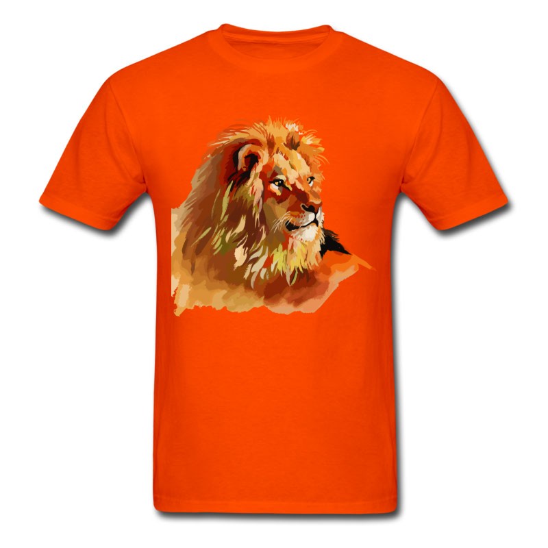 Men's Drawn_lion_art T-Shirt