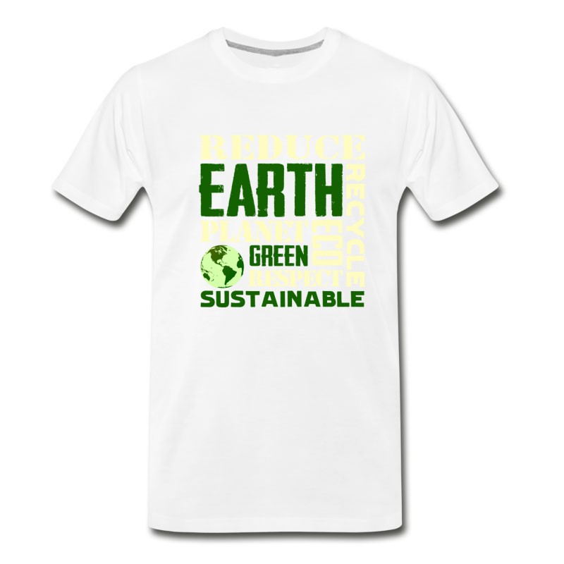 Men's Earth Day Green Sustainable Tshirts T-Shirt