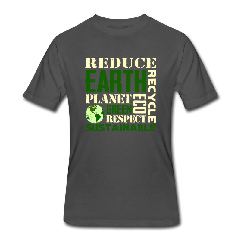 Men's Earth Day Green Sustainable Tshirts T-Shirt