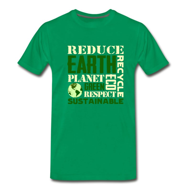 Men's Earth Day Green Sustainable Tshirts T-Shirt