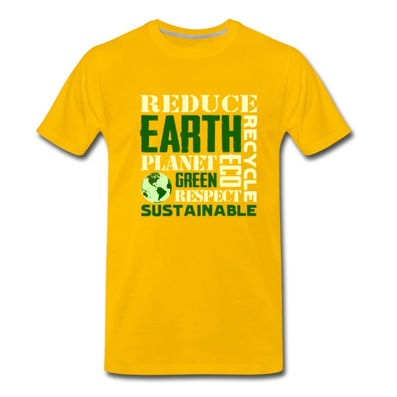 Men's Earth Day Green Sustainable Tshirts T-Shirt