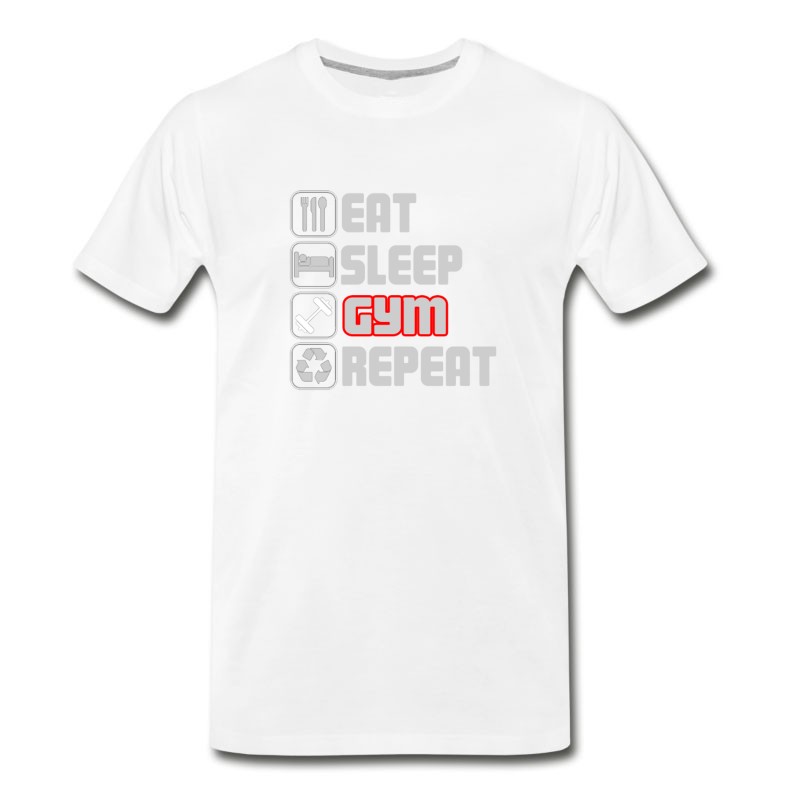 Men's Eat Sleep GYM Repeat T-shirt T-Shirt