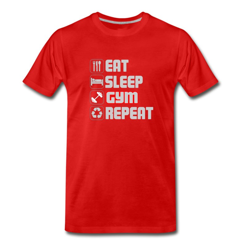 Men's Eat Sleep GYM Repeat T-shirt T-Shirt