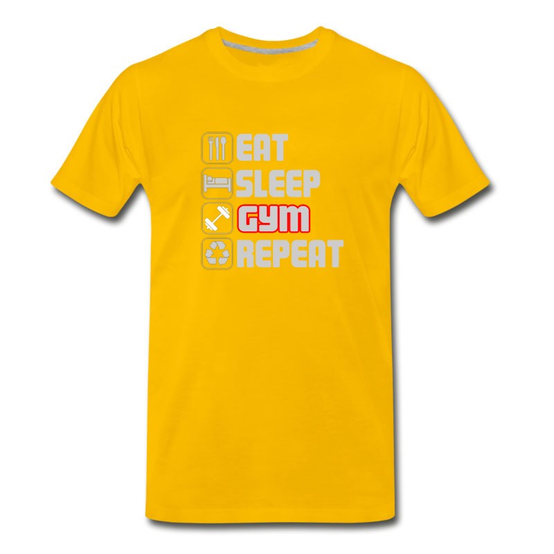 Men's Eat Sleep GYM Repeat T-shirt T-Shirt