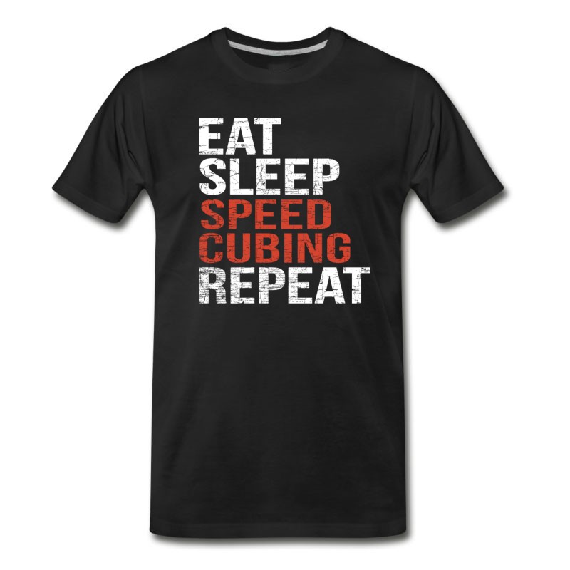 Men's Eat Sleep Speed Cubing Repeat T-Shirt