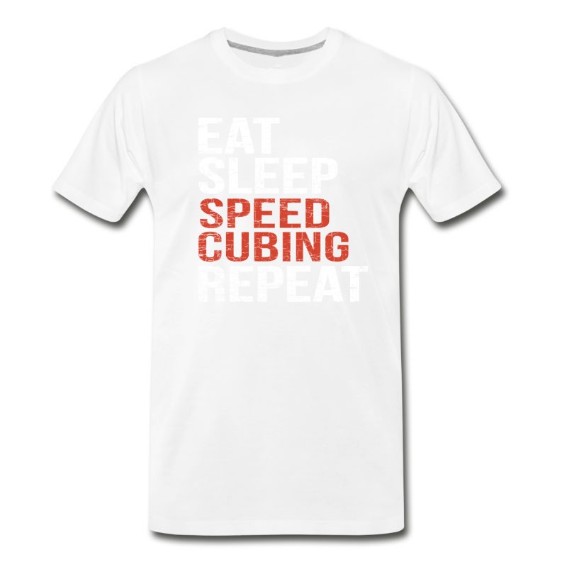 Men's Eat Sleep Speed Cubing Repeat T-Shirt