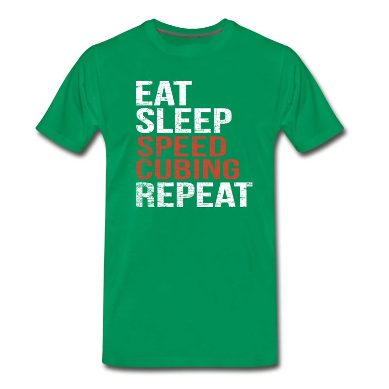 Men's Eat Sleep Speed Cubing Repeat T-Shirt