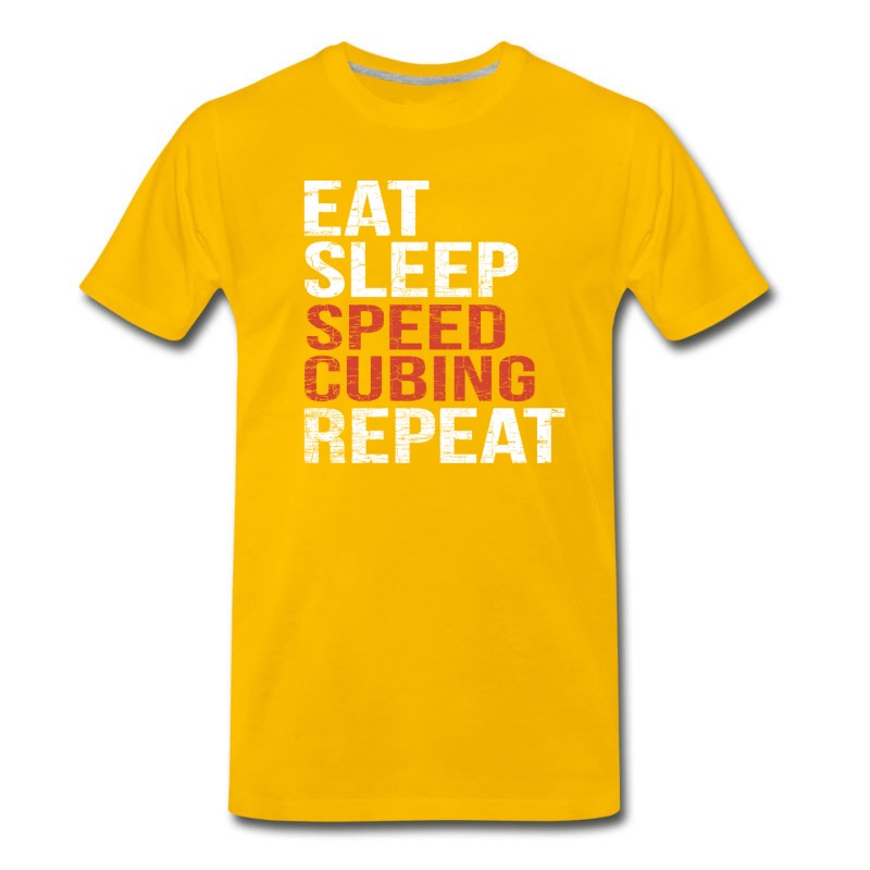 Men's Eat Sleep Speed Cubing Repeat T-Shirt