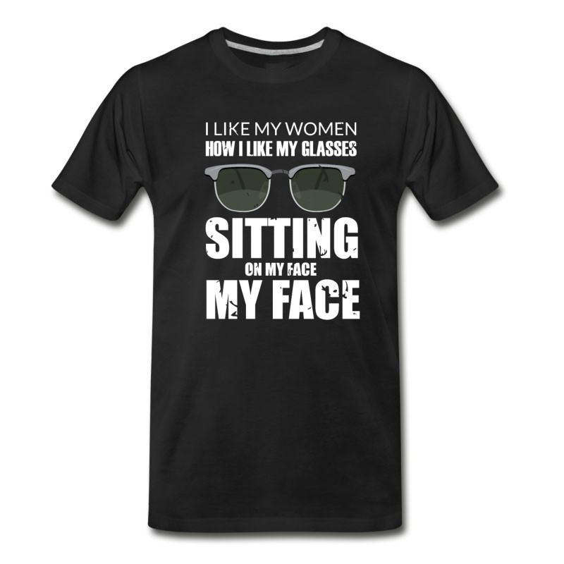 Men's Face Sitting Oral Sex Dirty Naughty Saying Gift T-Shirt