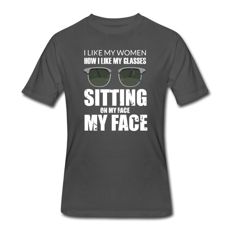 Men's Face Sitting Oral Sex Dirty Naughty Saying Gift T-Shirt