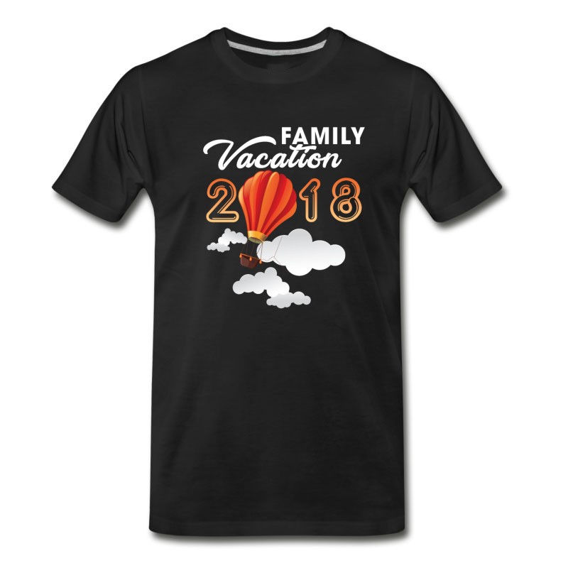 Men's Family Vacation 2018 Hot Air Balloon T Shirt T-Shirt