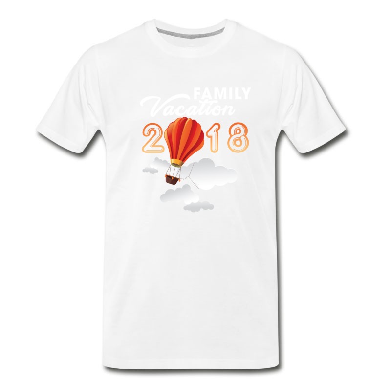 Men's Family Vacation 2018 Hot Air Balloon T Shirt T-Shirt