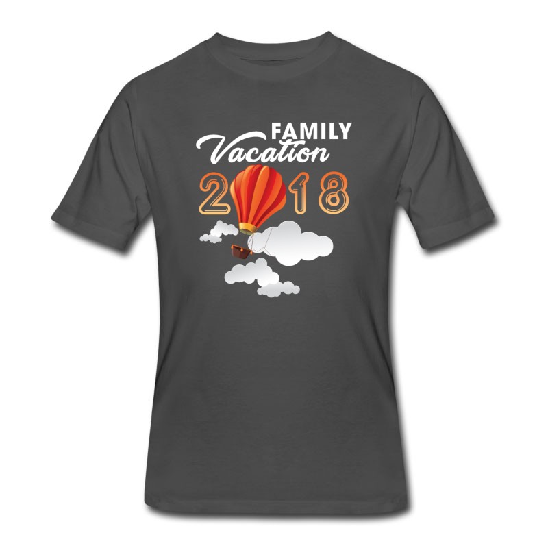 Men's Family Vacation 2018 Hot Air Balloon T Shirt T-Shirt