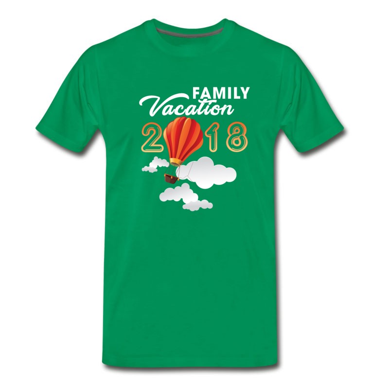 Men's Family Vacation 2018 Hot Air Balloon T Shirt T-Shirt