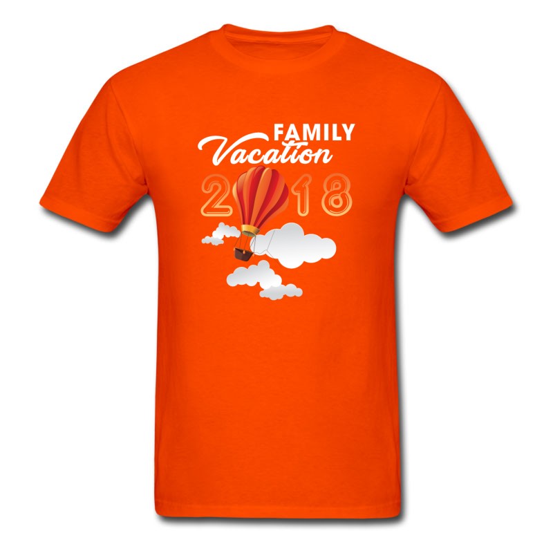 Men's Family Vacation 2018 Hot Air Balloon T Shirt T-Shirt