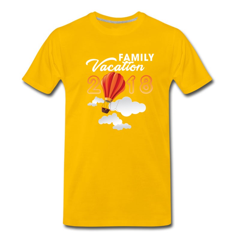 Men's Family Vacation 2018 Hot Air Balloon T Shirt T-Shirt