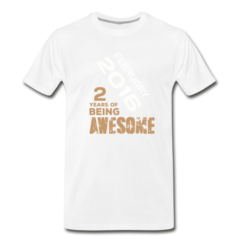 Men's February 2016 2 Years Of Being Awesome T-Shirt