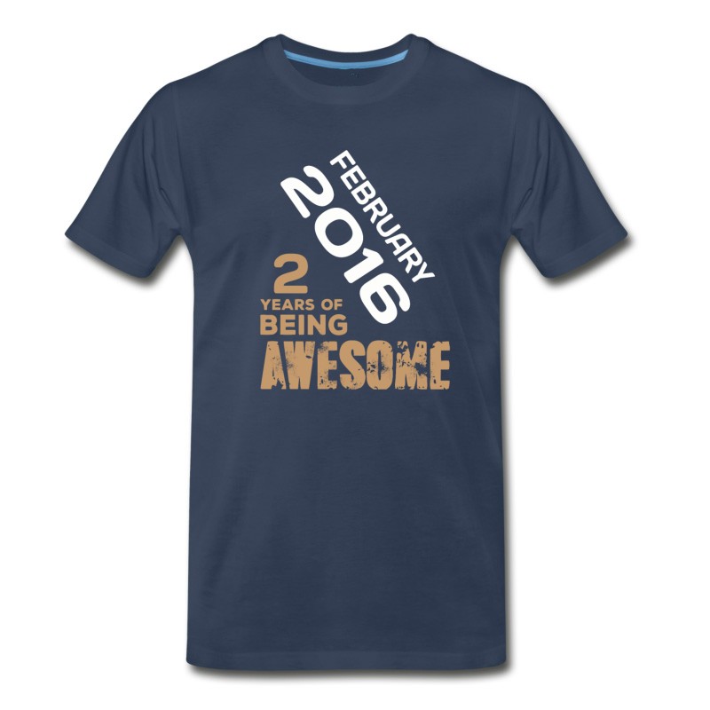 Men's February 2016 2 Years Of Being Awesome T-Shirt