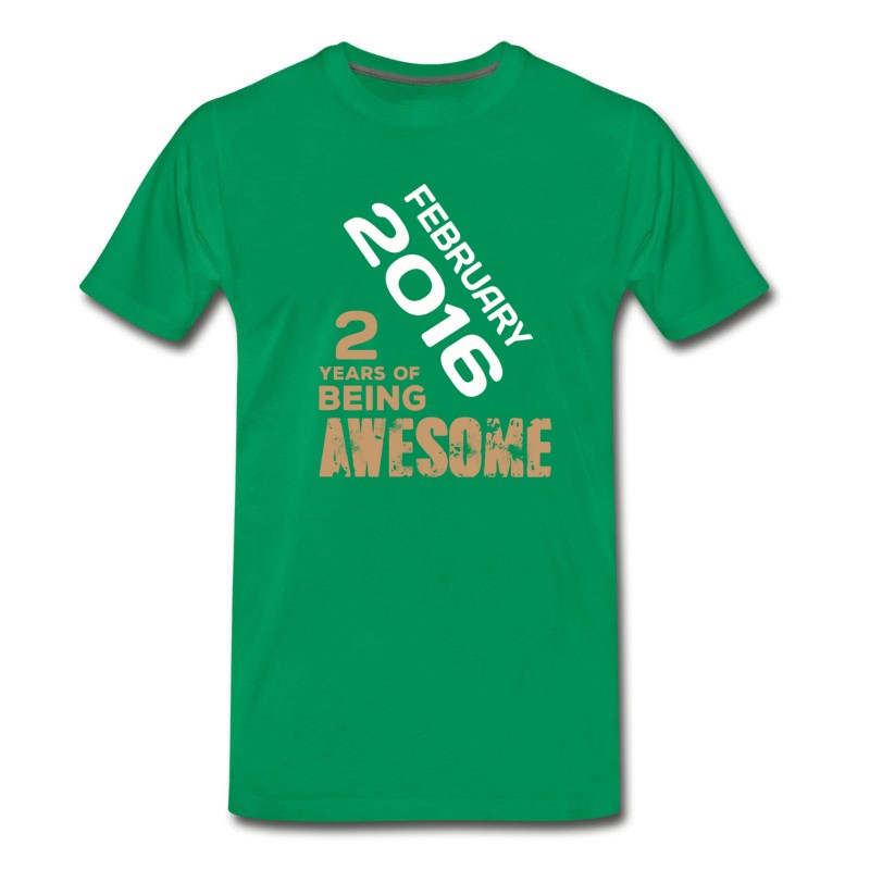 Men's February 2016 2 Years Of Being Awesome T-Shirt