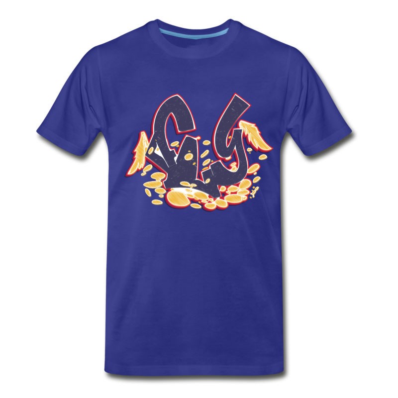 Men's Fly_graffiti_dark_blue T-Shirt