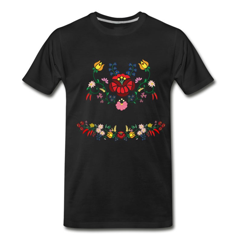 Men's Folk Floral Composition T-Shirt