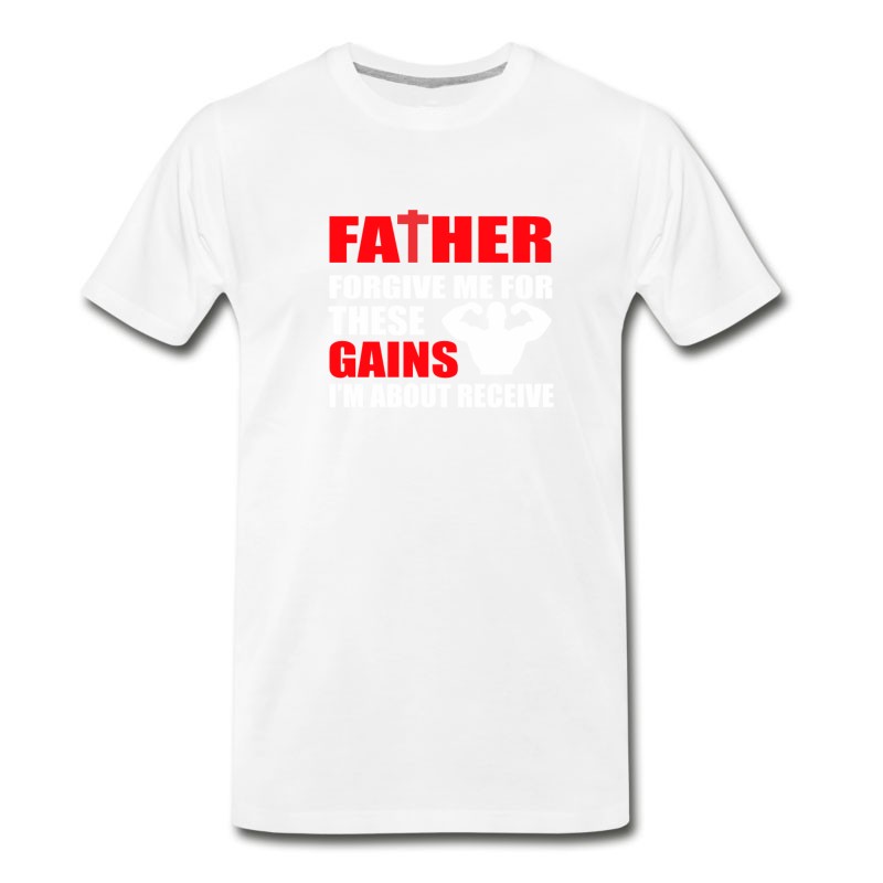 Men's Forgive Gains Im Receive Bodybuilding T-Shirt