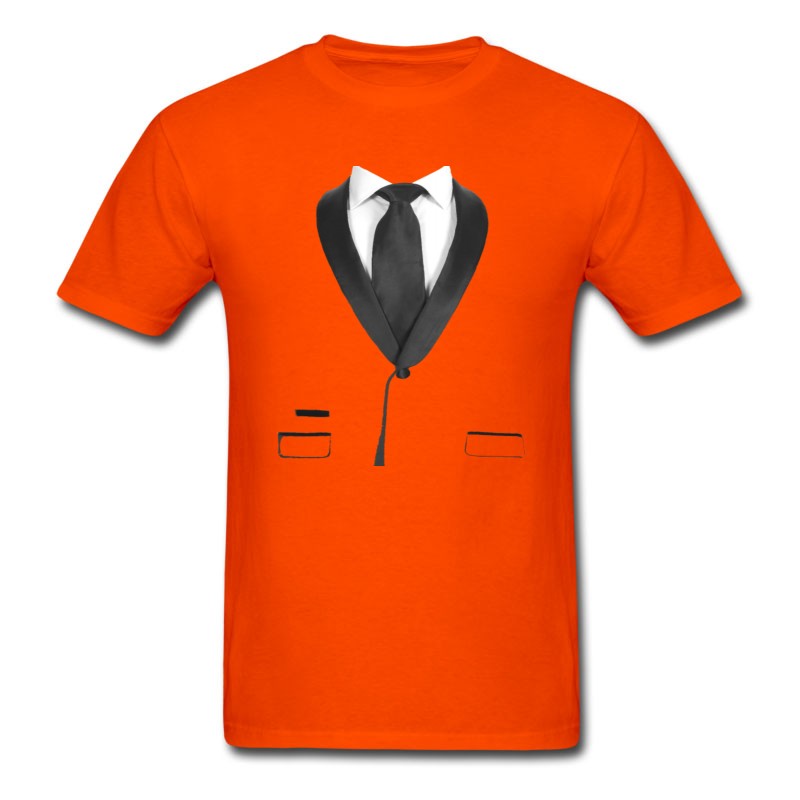 Men's Formal Wedding Tshirt Print With Black Tie T-Shirt