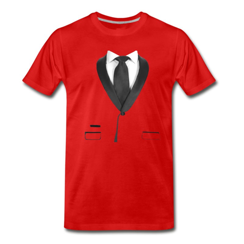 Men's Formal Wedding Tshirt Print With Black Tie T-Shirt