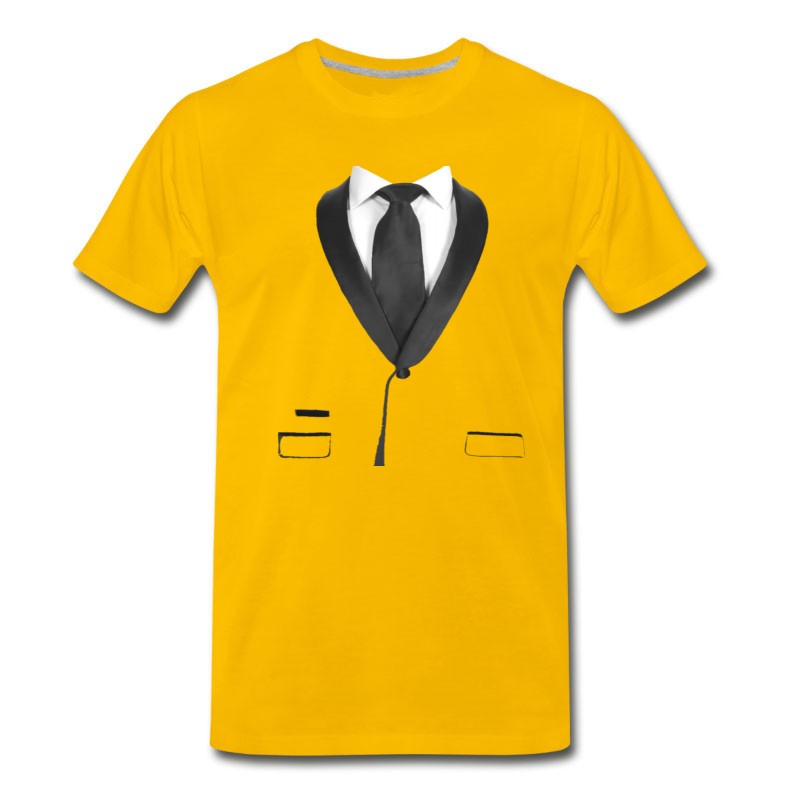 Men's Formal Wedding Tshirt Print With Black Tie T-Shirt